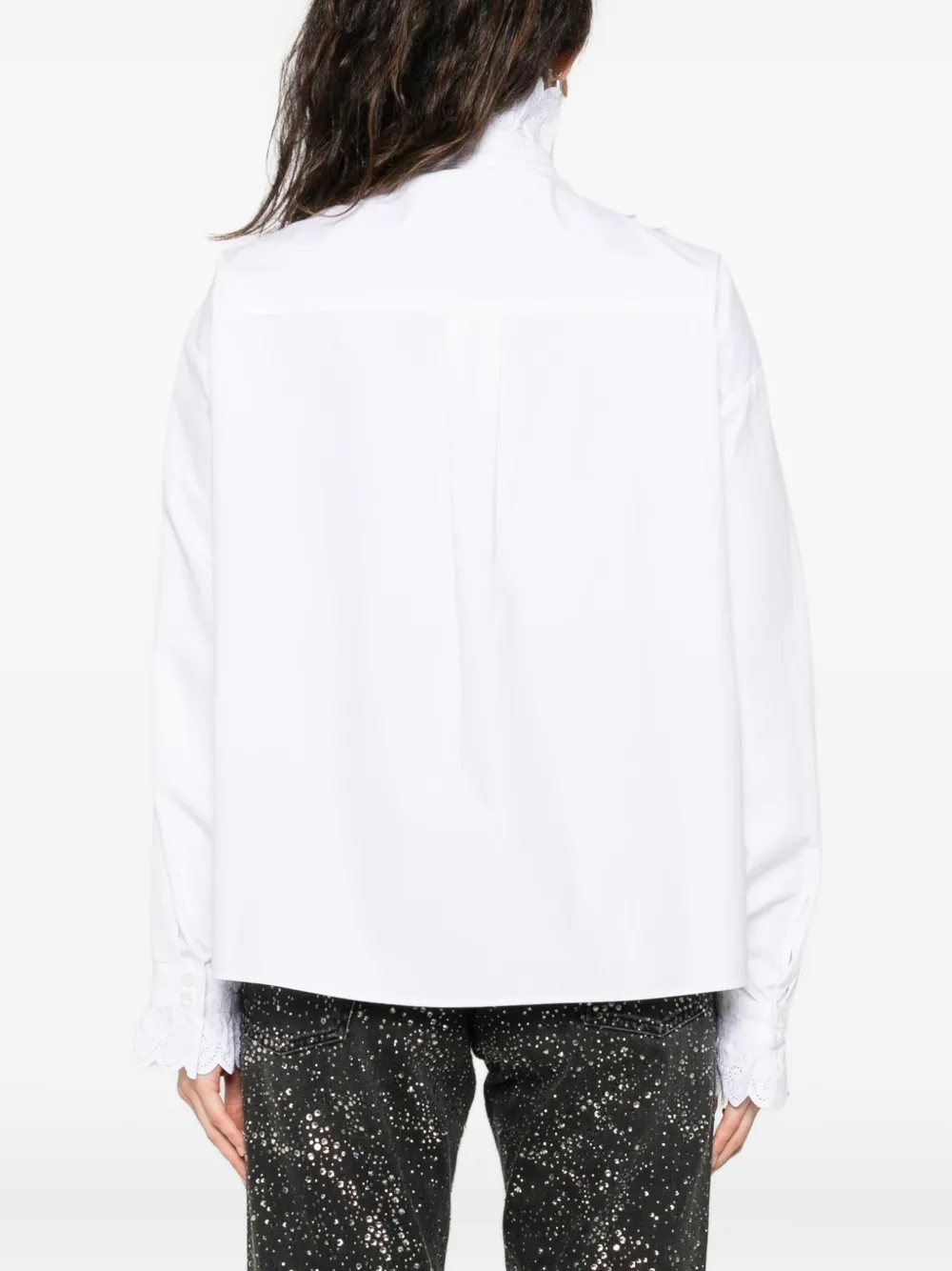 Coperni ruffled pleated shirt Wit