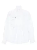 Coperni ruffled pleated shirt - White