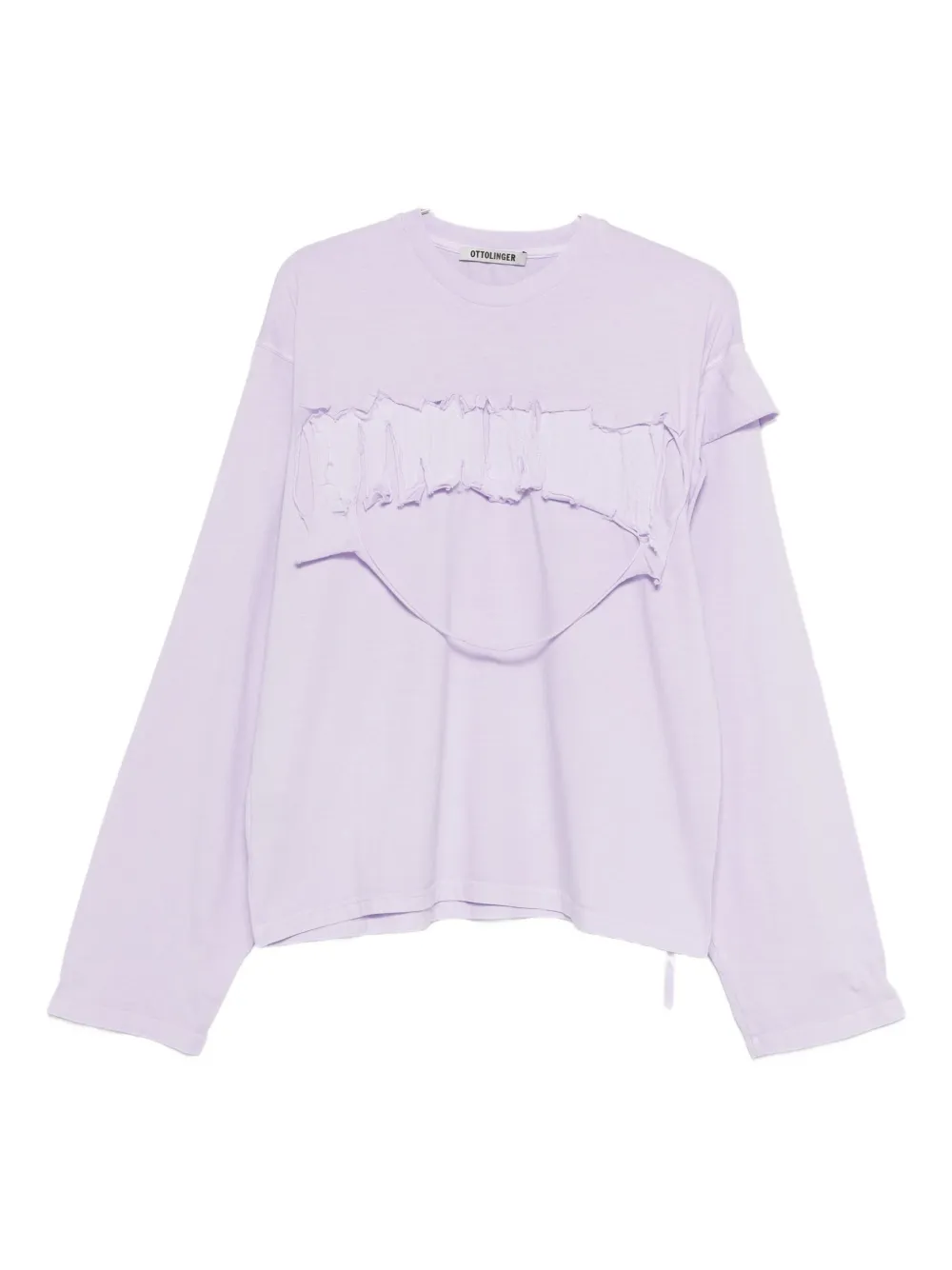 Ottolinger distressed long-sleeve top Paars