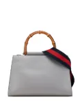 Gucci Pre-Owned 2016-2025 Small Bamboo Calfskin Nymphaea satchel - Grey