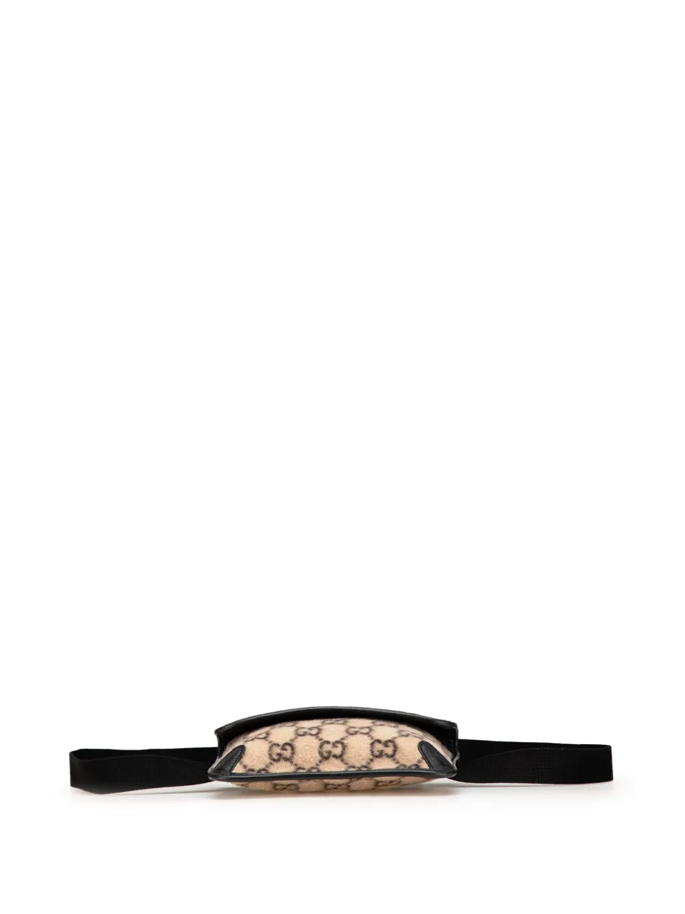 Pre-owned Gucci 2000-2015 Gg Wool Slim Belt Bag In Brown