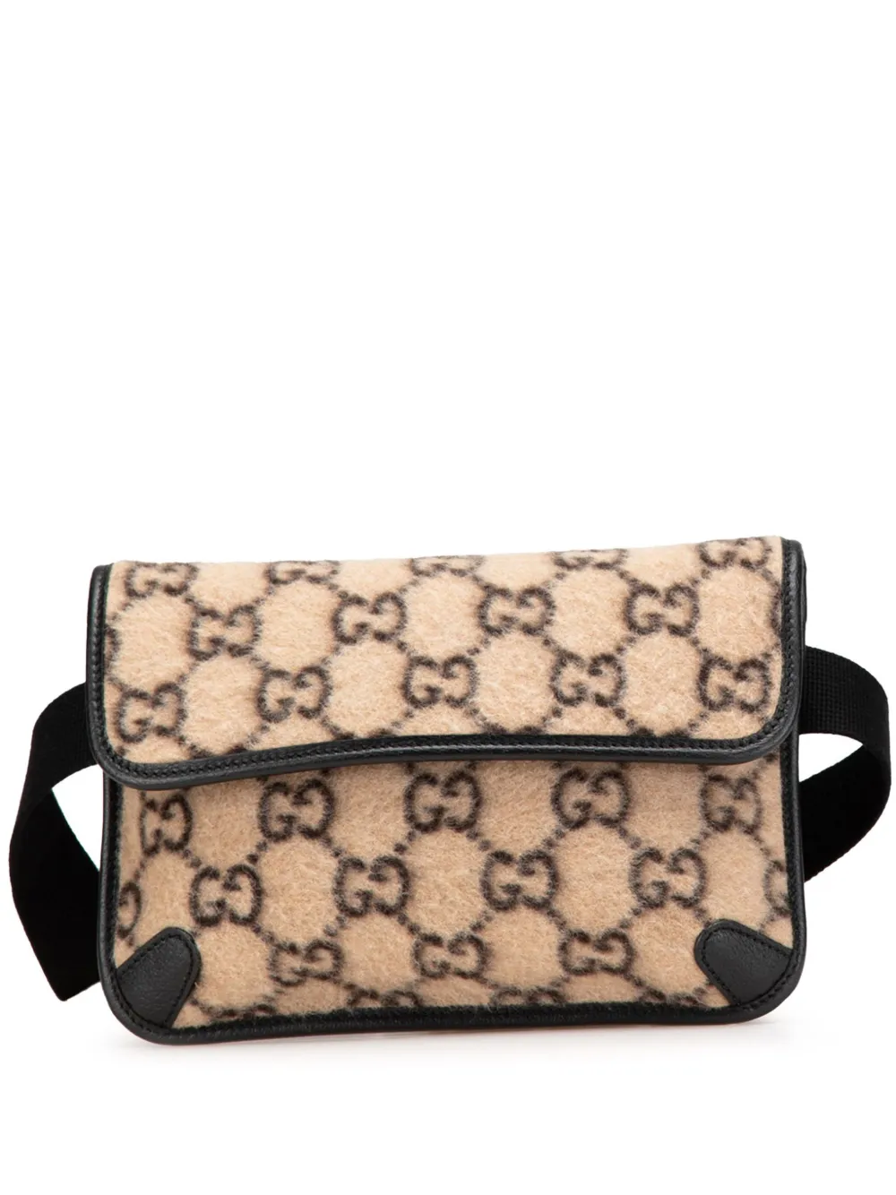Gucci Pre-Owned 2000-2015 GG Wool Slim belt bag - ブラウン Gucci Pre-Owned 2000-2015 GG Wool Slim belt bag - ブラウン