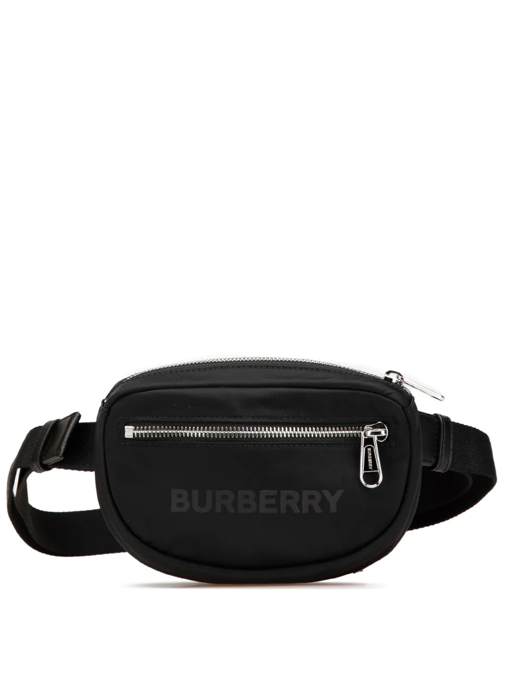 Burberry Pre-Owned 2018-2025 エコニール ナイロン ロゴ キャノン バムバッグ ベルトバッグ - ブラック Burberry Pre-Owned 2018-2025 エコニール ナイロン ロゴ キャノン バムバッグ ベルトバッグ - ブラック