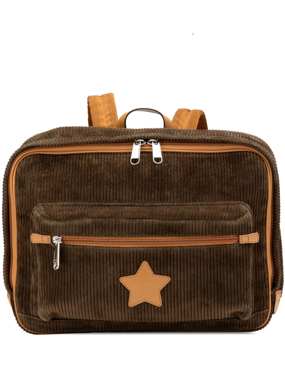 Gucci Pre-Owned 2000-2015 Childrens Interlocking G Corduroy backpack | Brown | Image 1