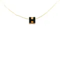 Hermès Pre-Owned 20th Century Gold Plated Cage dH Cube Necklace costume necklace - Black