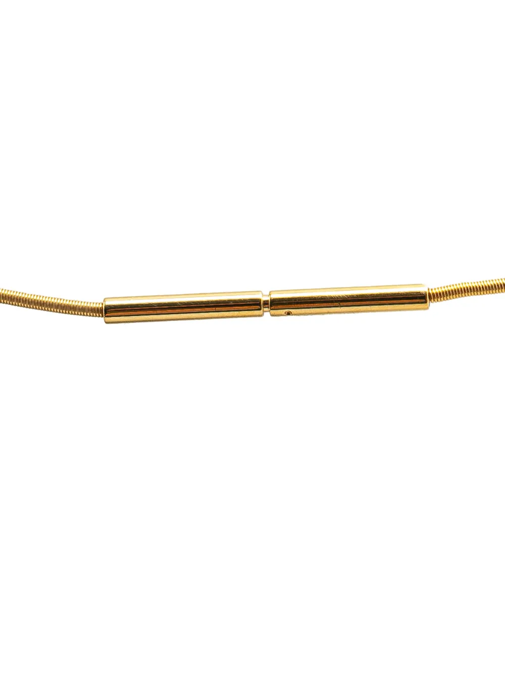Pre-owned Hermes 20th Century Gold Plated Cage Dh Cube Necklace Costume Necklace