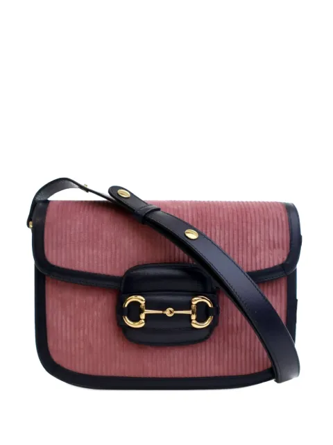 Gucci Pre-Owned 2016-2024 Small Corduroy Horsebit 1955 shoulder bag