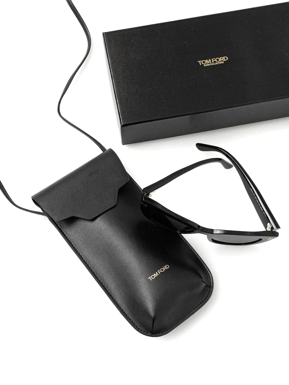 TOM FORD Eyewear ATHENA zonnebril met cat-eye montuur Zwart