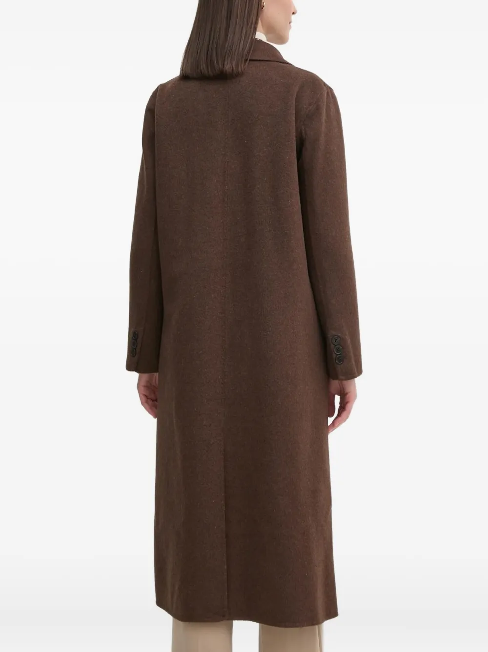 Pedro Del Hierro Double-breasted Coat In Brown