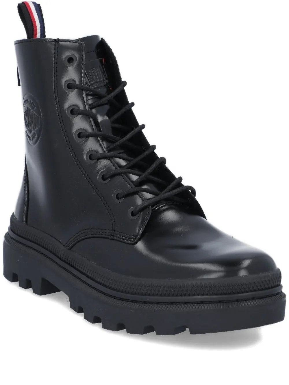 Palladium Pallatrooper Officer lace-up lug sole boots Black