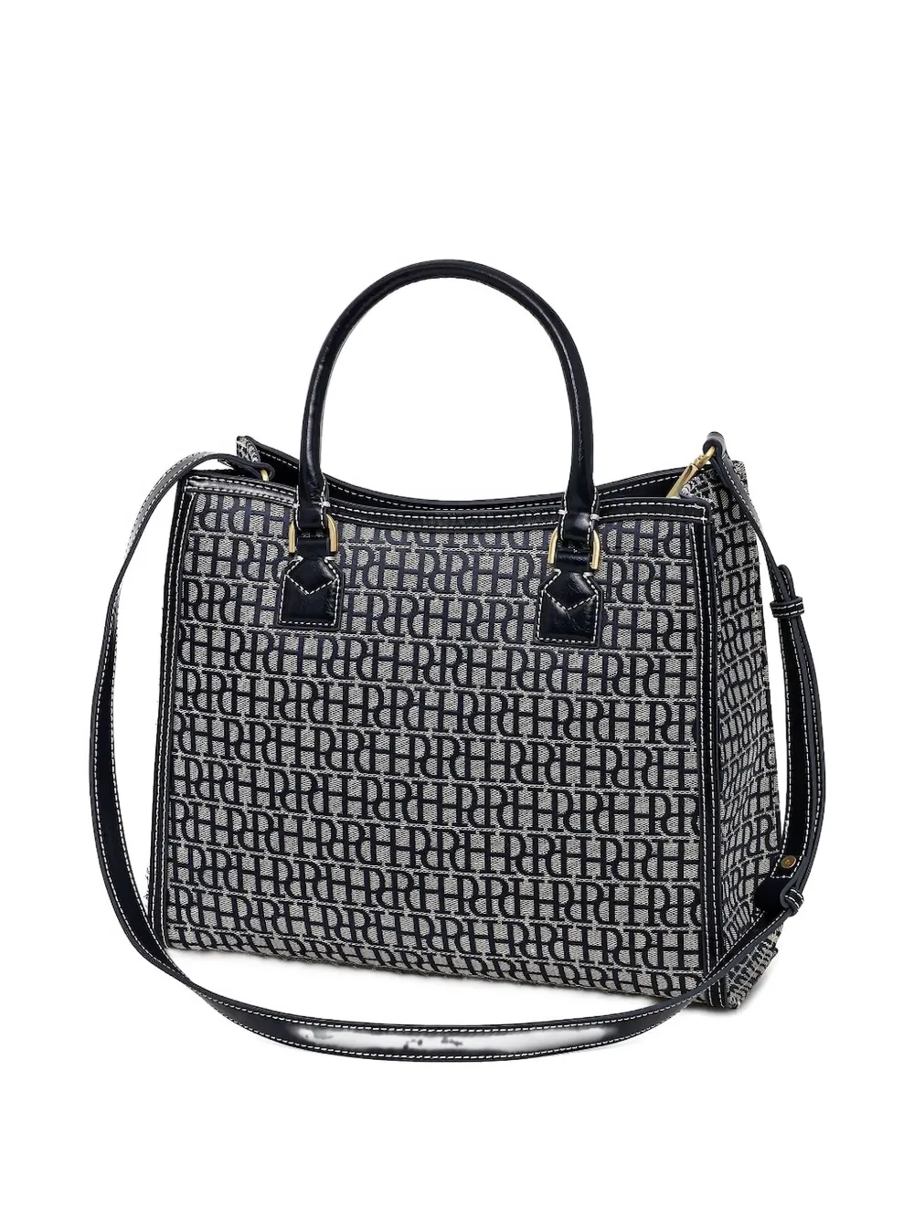 Pedro Del Hierro Shopper met monogram-patroon en handvat - Zwart