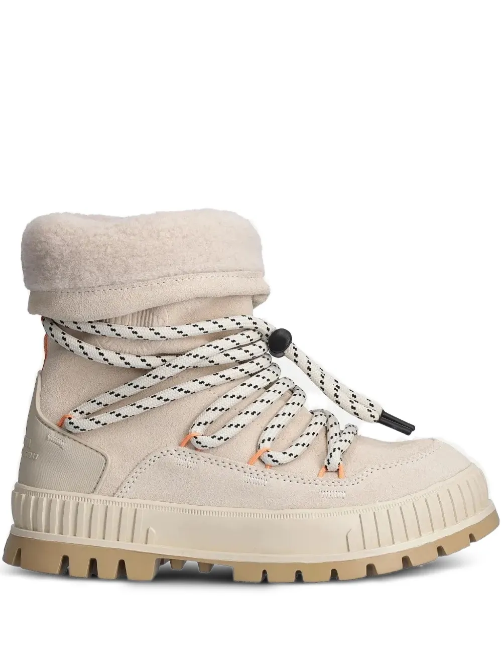 Palladium Lace-up Fleece-lined Ankle Boots In Neutral