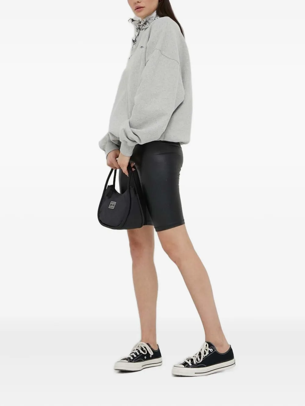 Preach Embroidered Crew-neck Sweatshirt In Gray