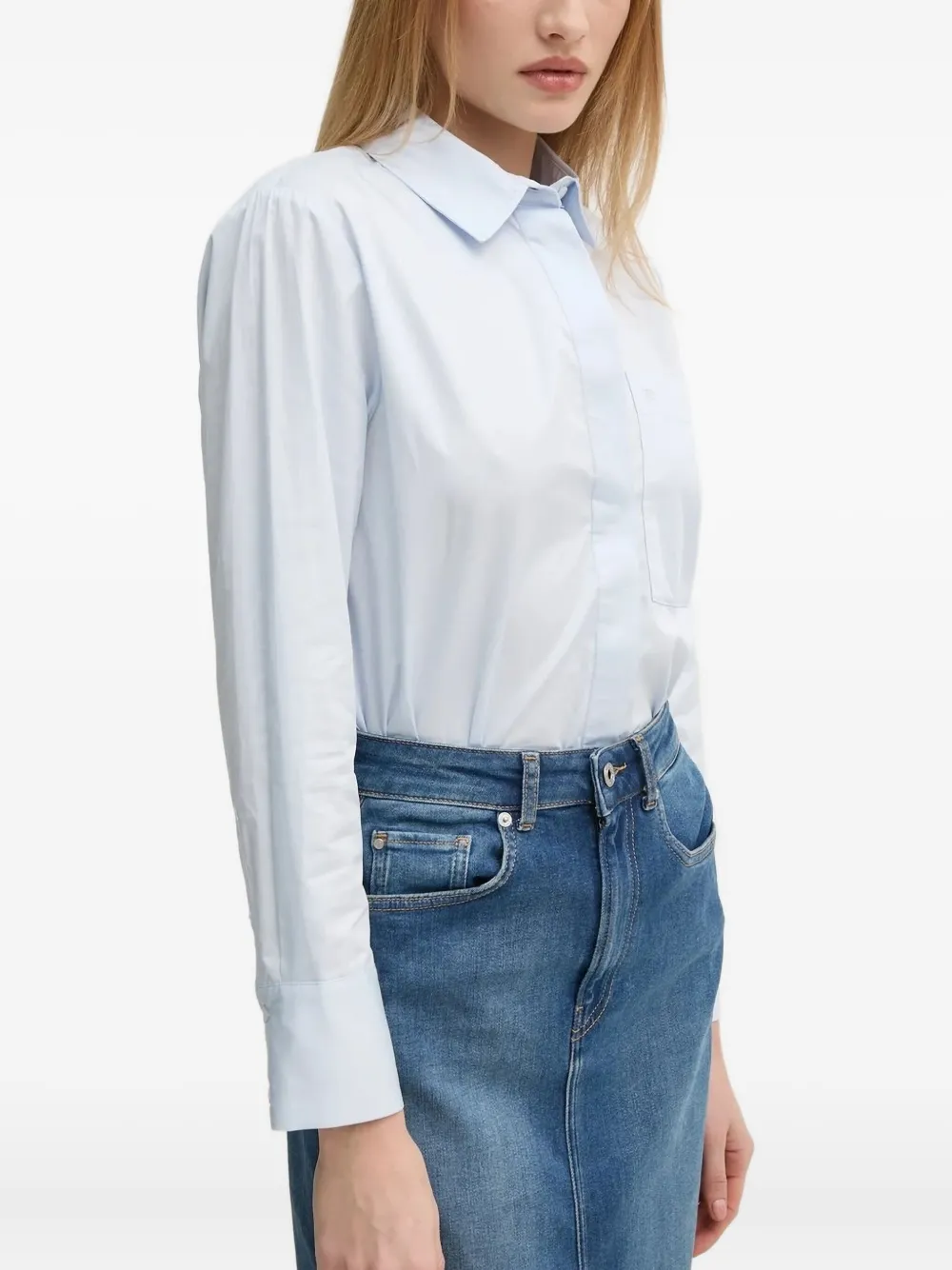 Pedro Del Hierro Pocket-detail Shirt In Blue