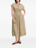 Pedro Del Hierro gathered-waist shirt dress - Neutrals