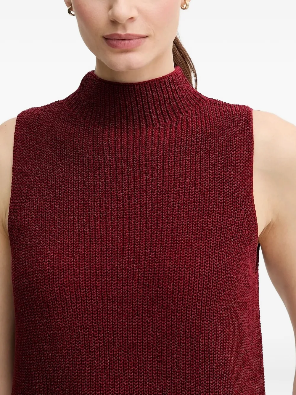 Pedro Del Hierro Ribbed Knit Top In Red