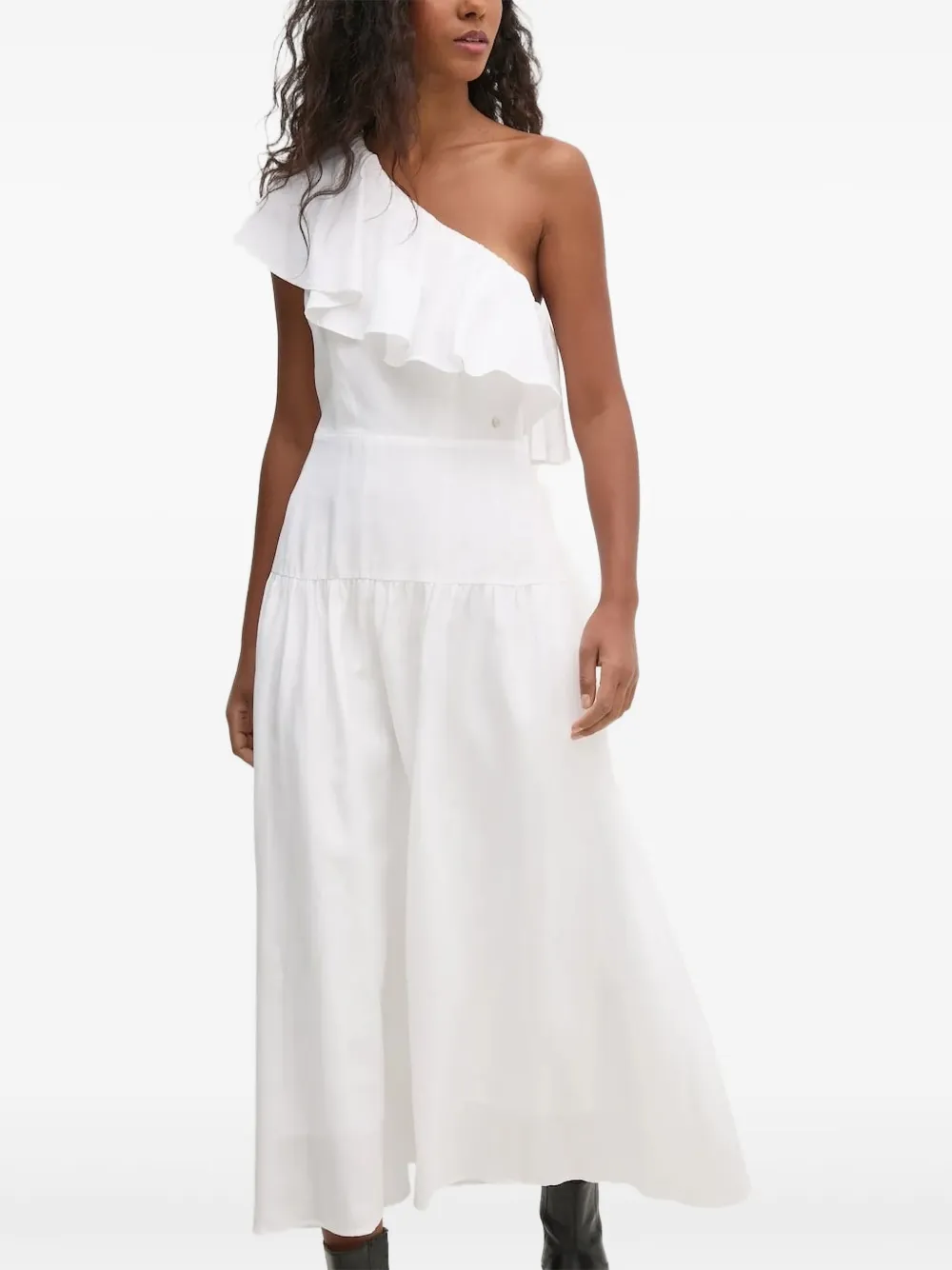 Pedro Del Hierro Asymmetrische jurk Wit