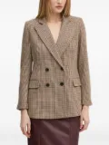 Pedro Del Hierro houndstooth double-breasted jacket - Brown