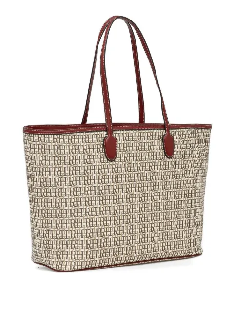 Pedro Del Hierro monogram-pattern leather-trimmed tote bag