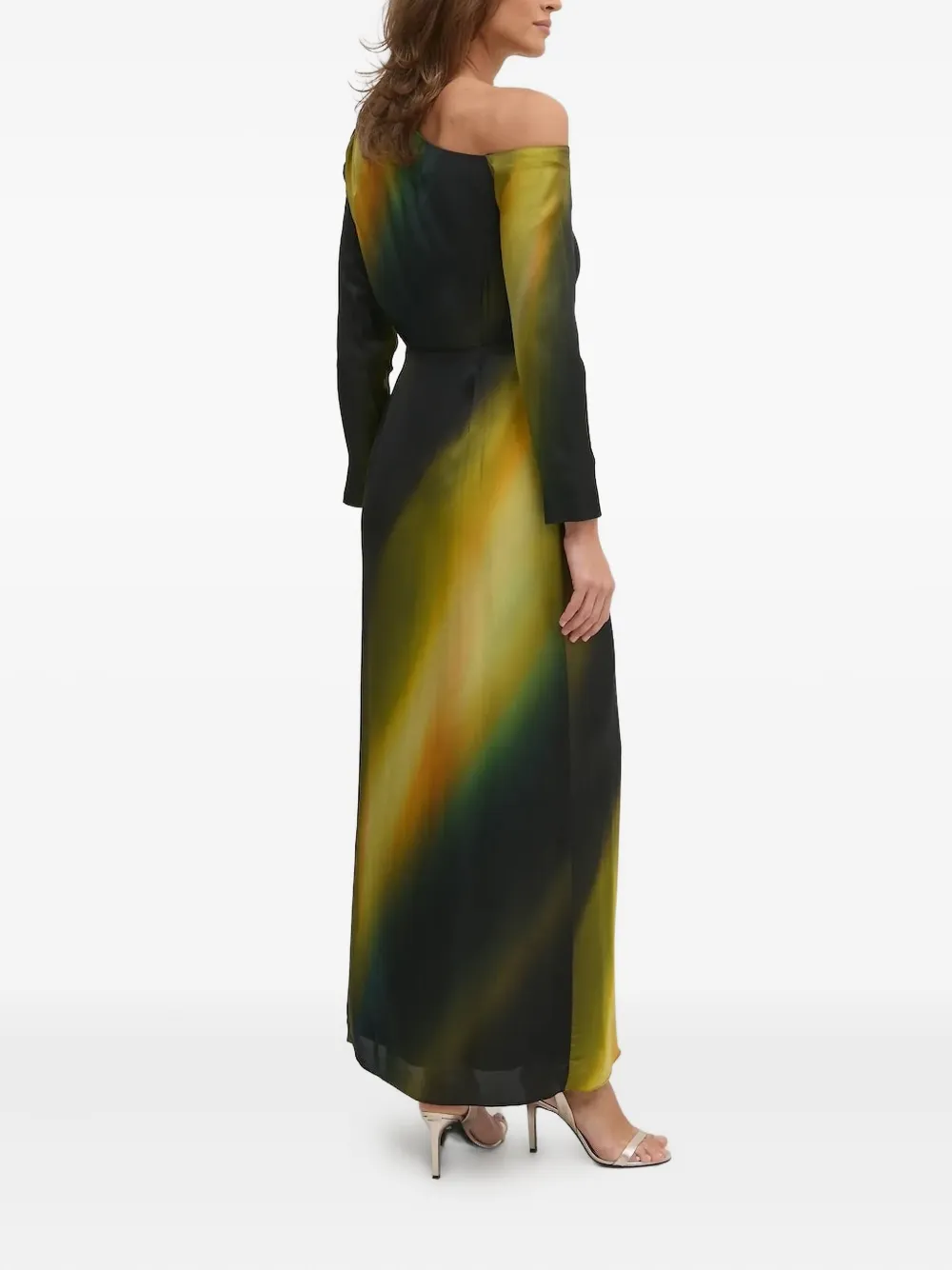 Pedro Del Hierro Asymmetric Maxi Dress In Multi