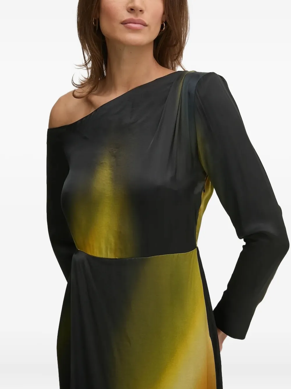 Pedro Del Hierro Asymmetric Maxi Dress In Multi