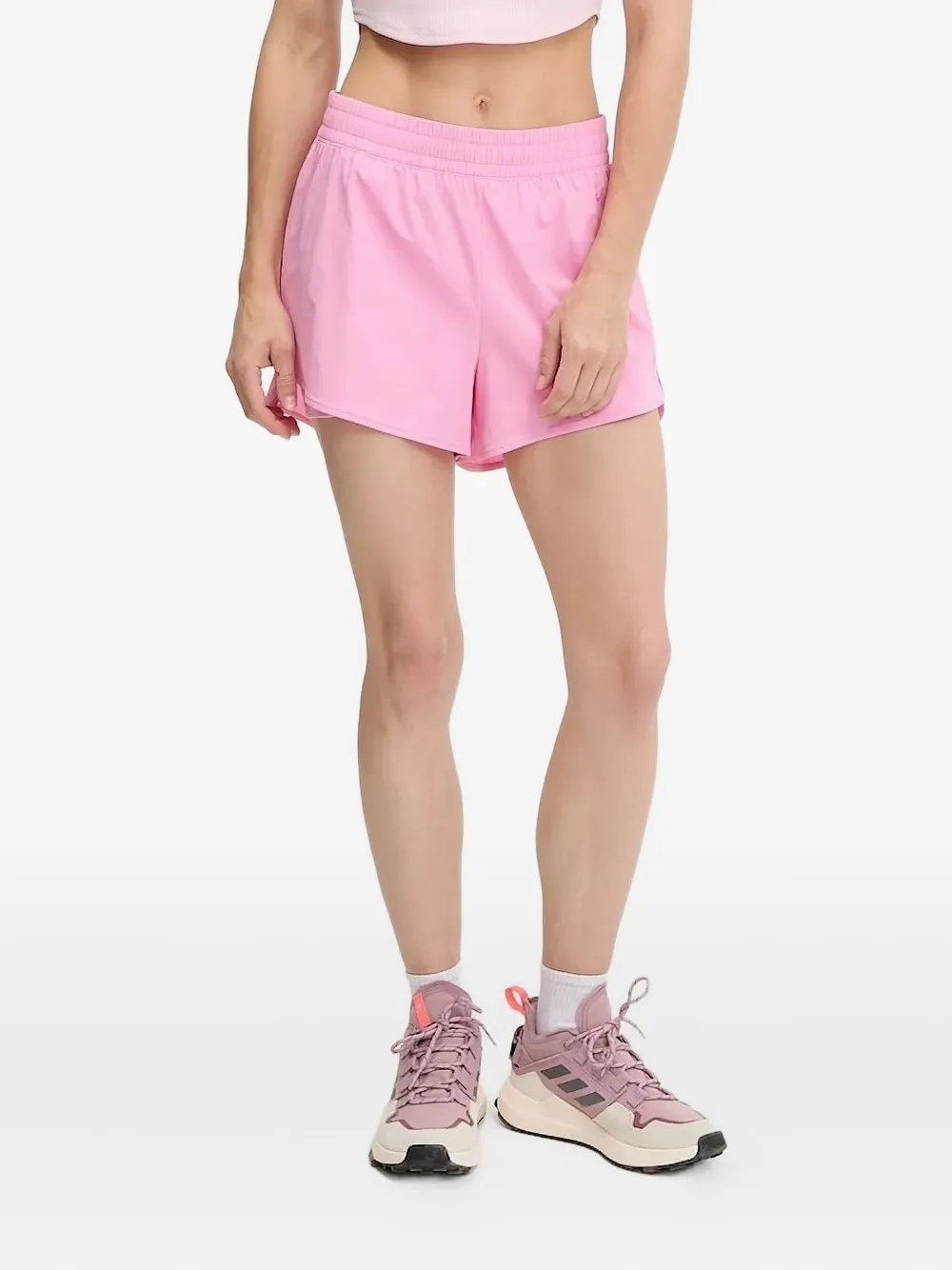 Peak Performance Elastic-waistband Side-split Shorts In Pink