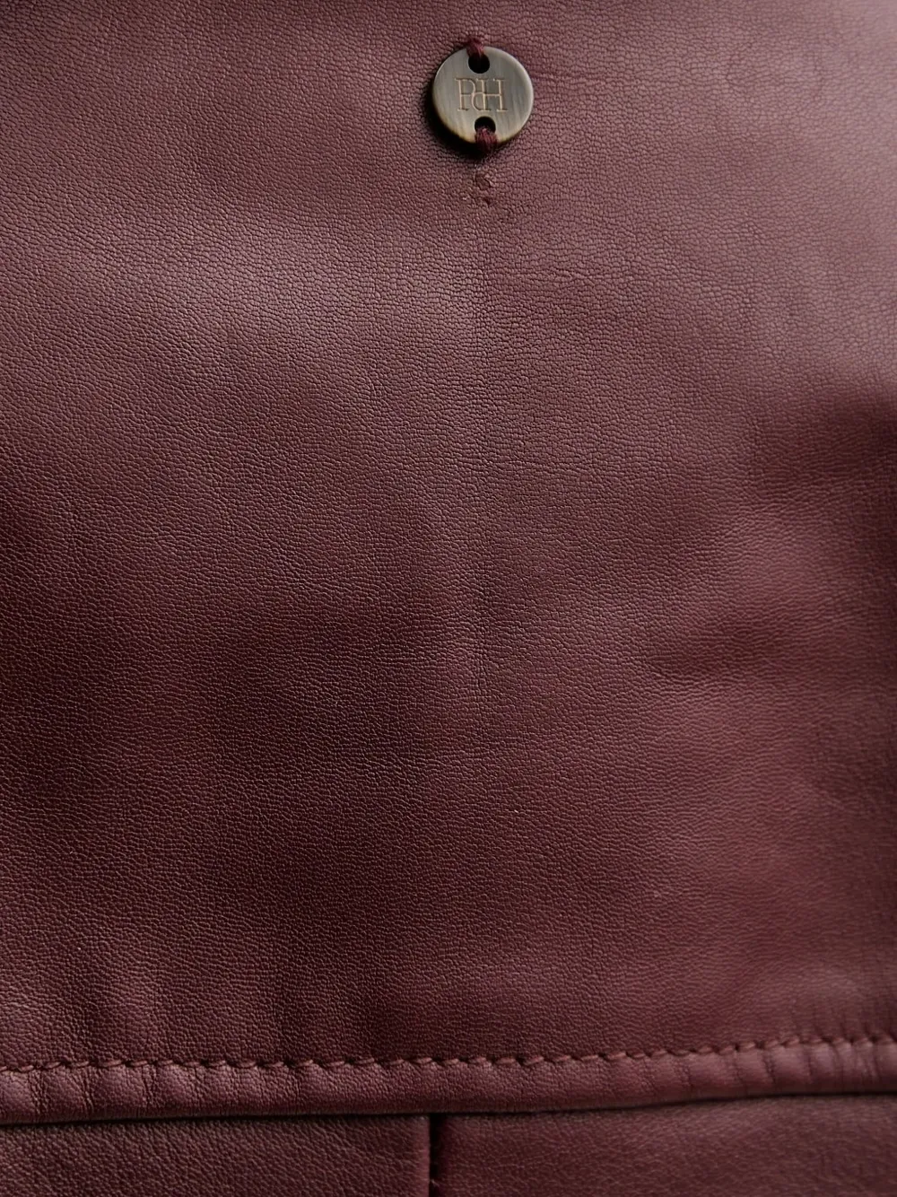 Pedro Del Hierro Button-fastening Cropped Leather Jacket In Brown