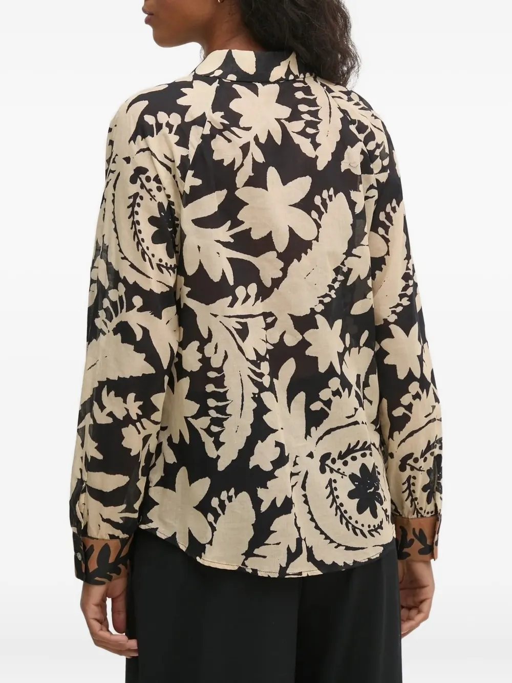 Pedro Del Hierro floral-print button-down shirt - Zwart