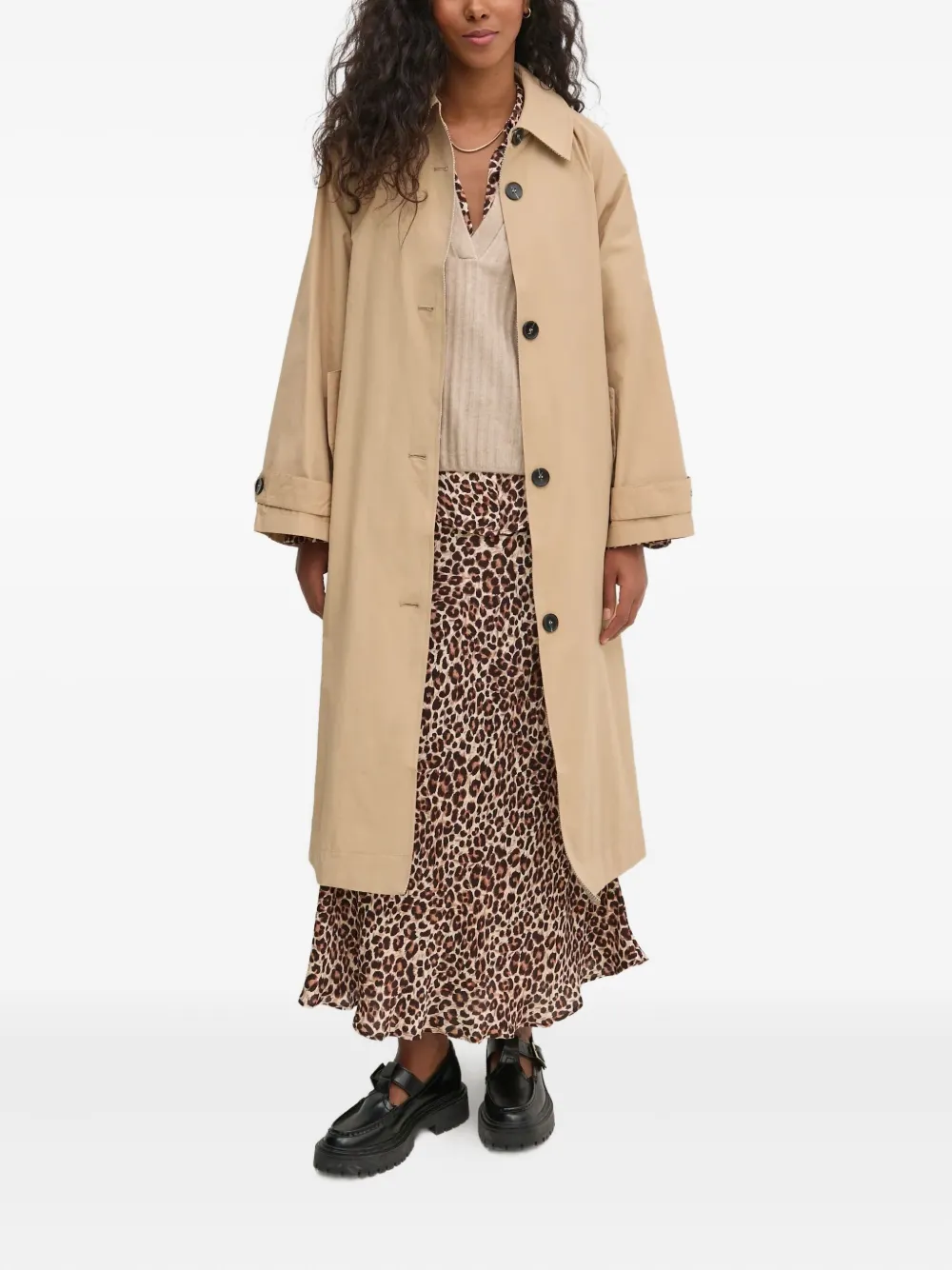 Pedro Del Hierro leopard-print midi skirt - Bruin