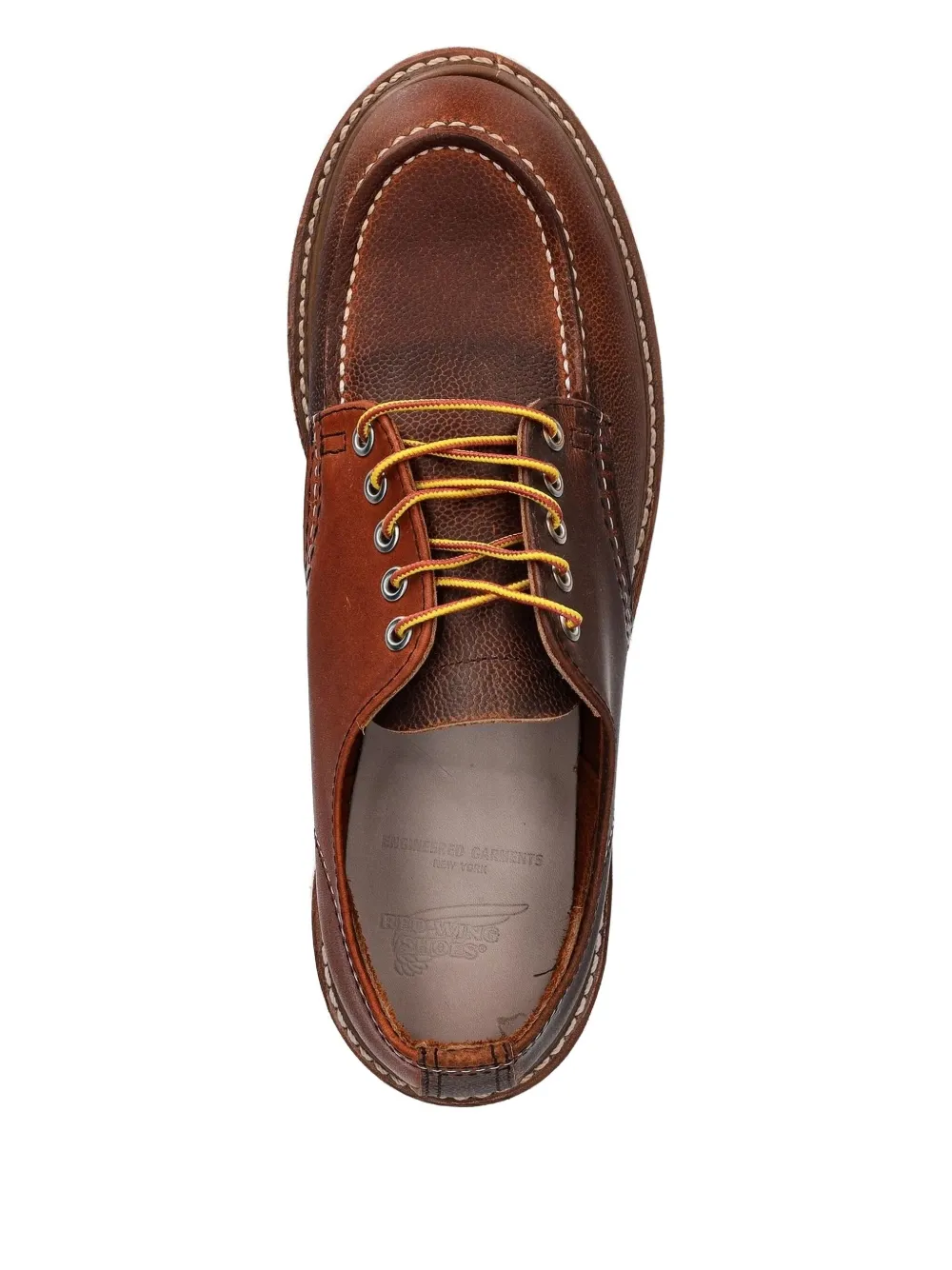 Red Wing Shoes leather moc-toe lace-up shoes Brown
