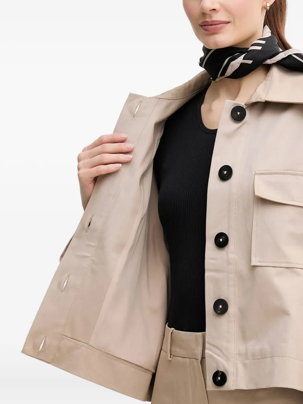 Pedro Del Hierro Button-fastening Flap-pocket Jacket In Neutral