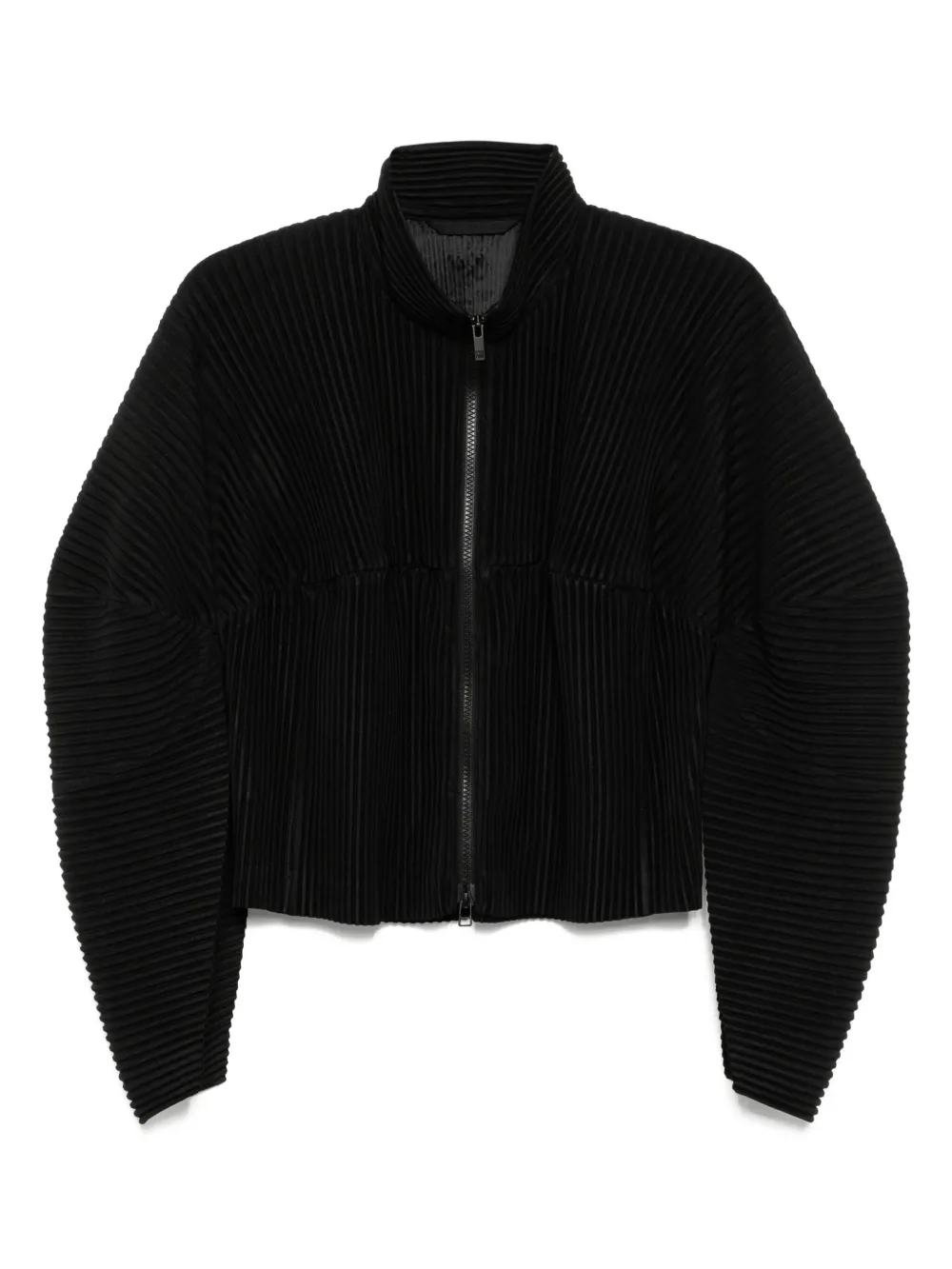 Homme Plissé Issey Miyake Kinetic Sculpture geplooid jack Zwart