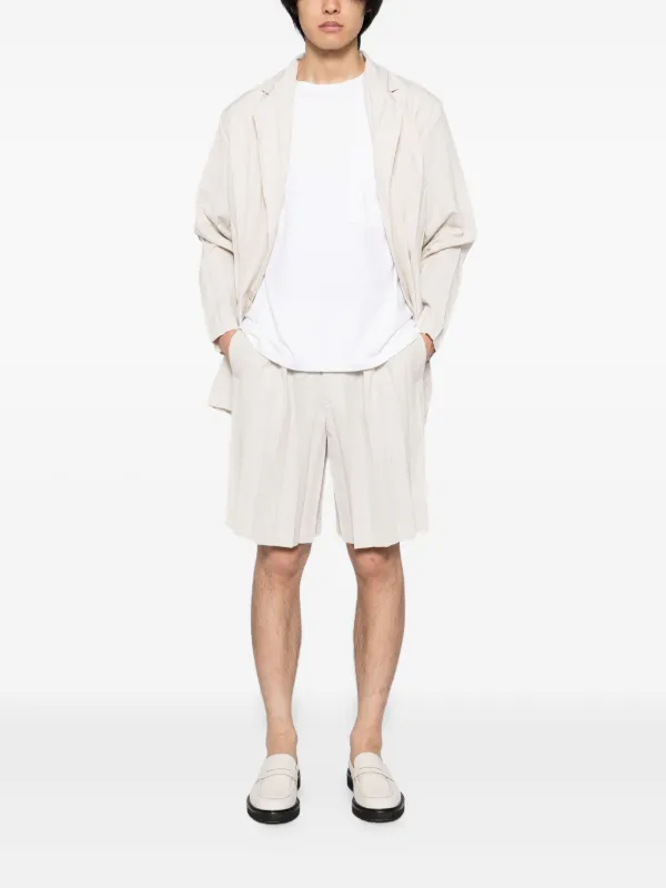 homme plisse ショートパンツ Homme Plissé Issey Miyake エッジアンサンブル ショートパンツ