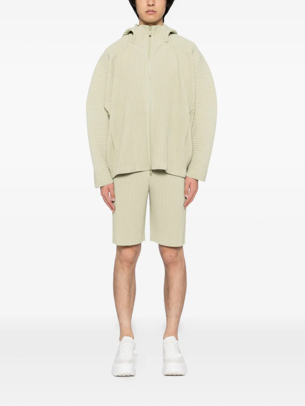 Homme Plissé Issey Miyake Geplooide shorts Groen
