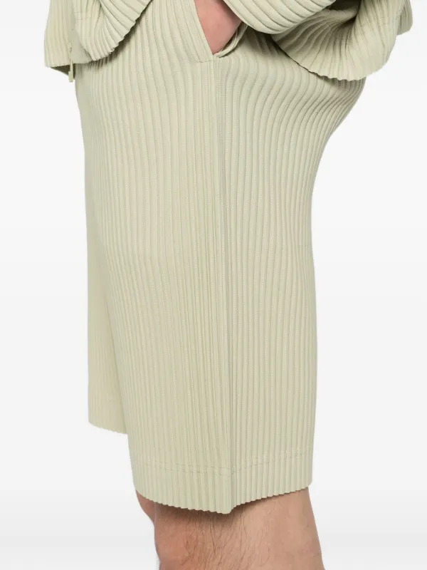 Homme Plissé Issey Miyake プリーツ ショートパンツ | グリーン