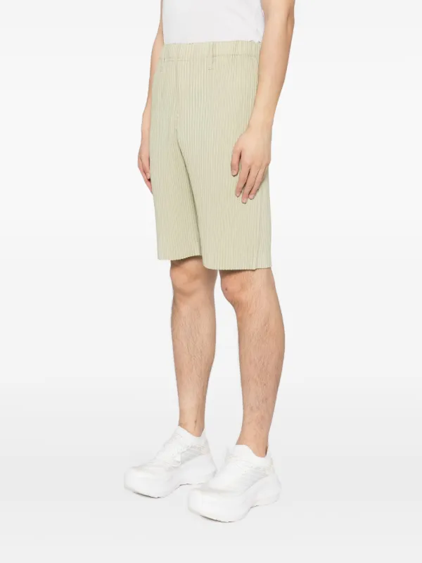 Homme Plissé Issey Miyake プリーツ ショートパンツ | グリーン