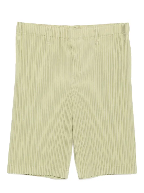 Homme Plissé Issey Miyake プリーツ ショートパンツ | グリーン
