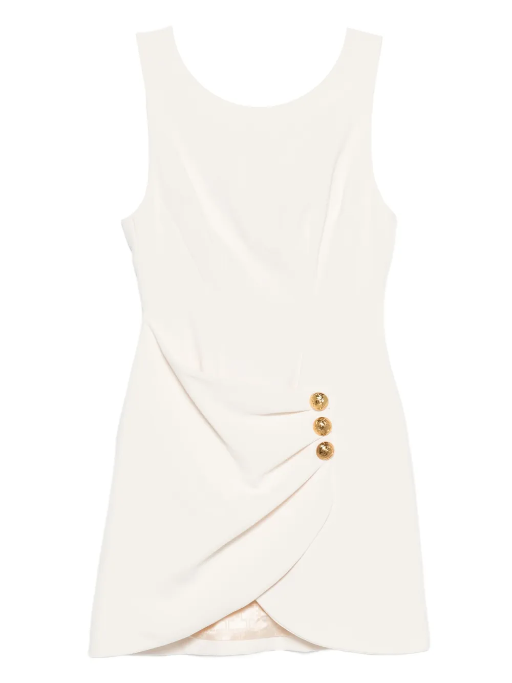 Elisabetta Franchi button-embellished mini dress Beige