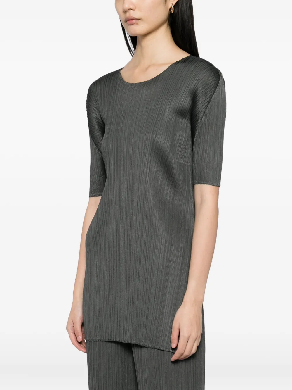 Pleats Please Issey Miyake MC June pleated top Groen
