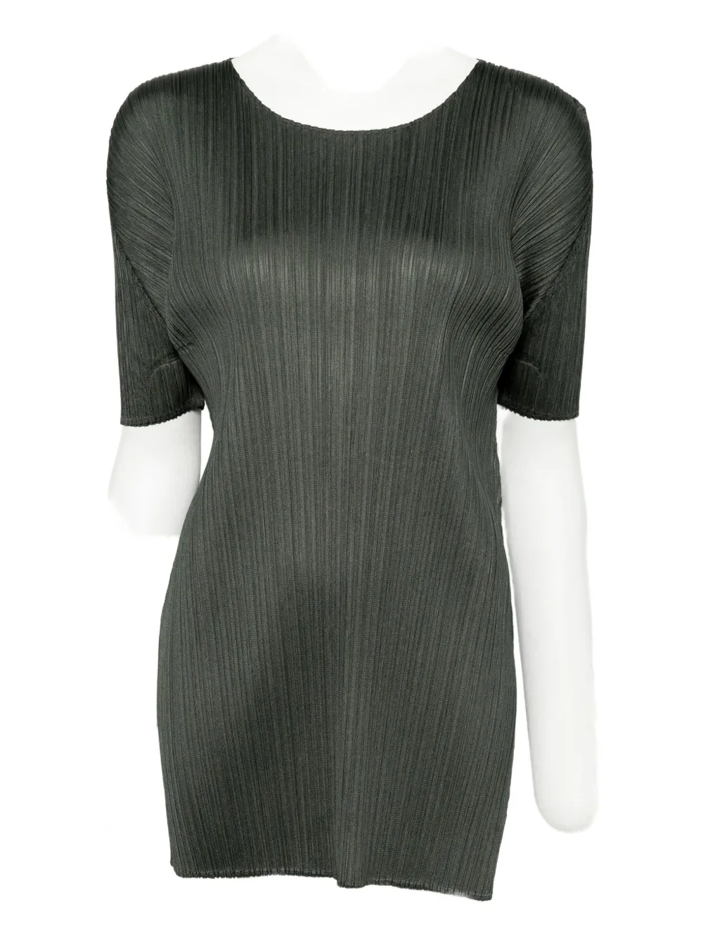 Issey Miyake Mc June Pleated Top In Green