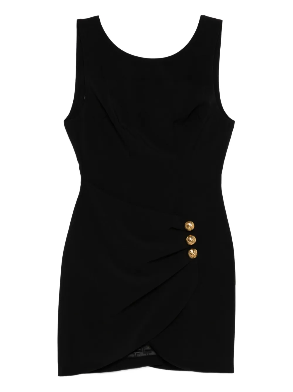 Elisabetta Franchi Mini-jurk met knoopdetail Zwart