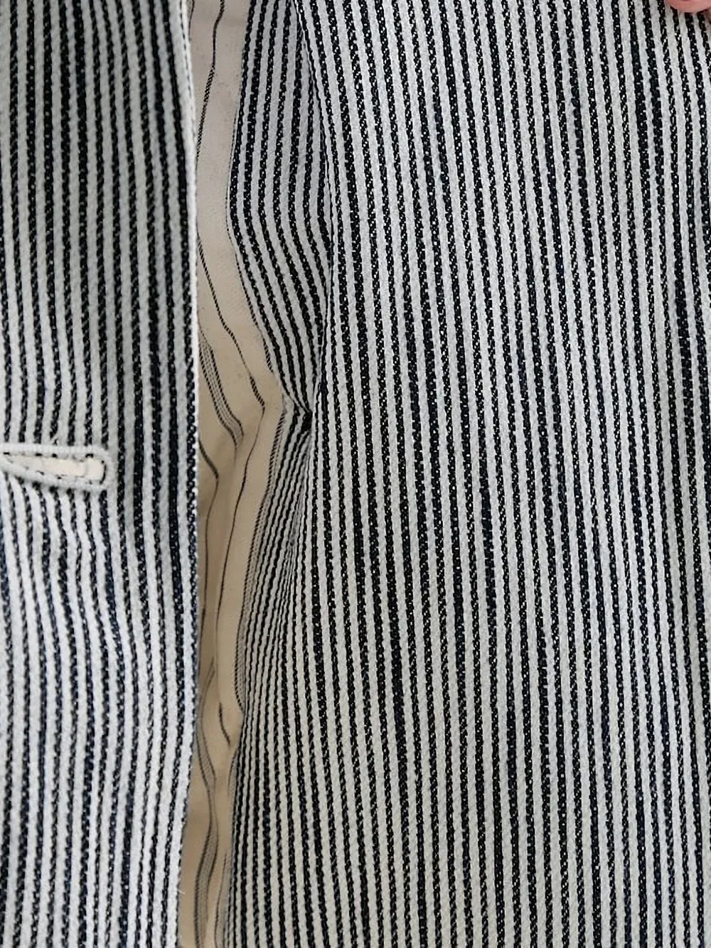 Sessun Striped Oversized Jacket In Gray
