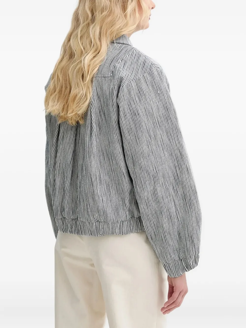 Sessun Striped Oversized Jacket In Gray