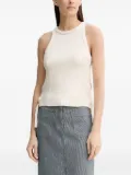 Sessùn lace-up knitted top - Neutrals