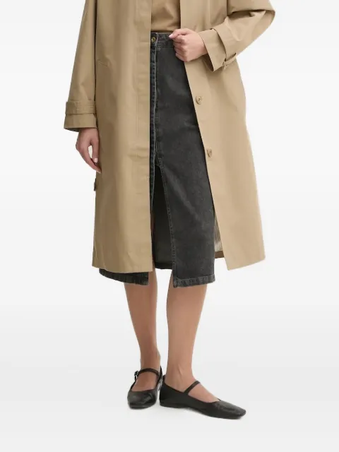 Sessùn front-button denim midi skirt