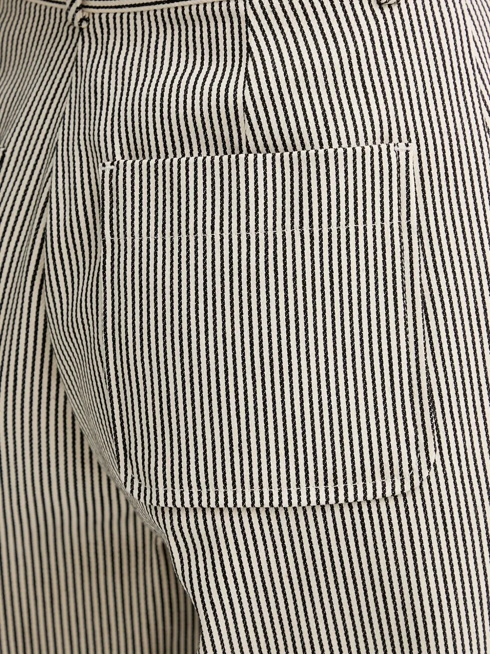 Sessùn Gestreepte katoenen broek Beige