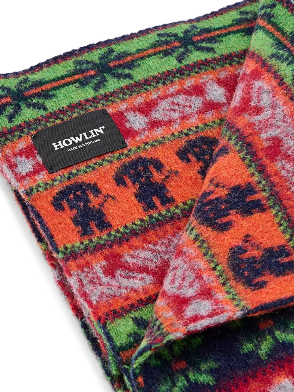 Howlin' Sjaal van lamswol met print - Rood