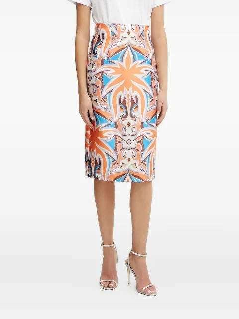 Silvian Heach Saia midi com estampa abstrata