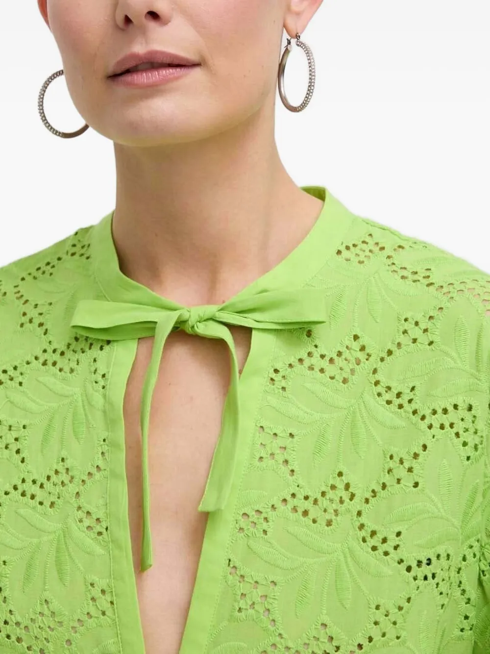 Silvian Heach Broderie anglaise shirt Groen