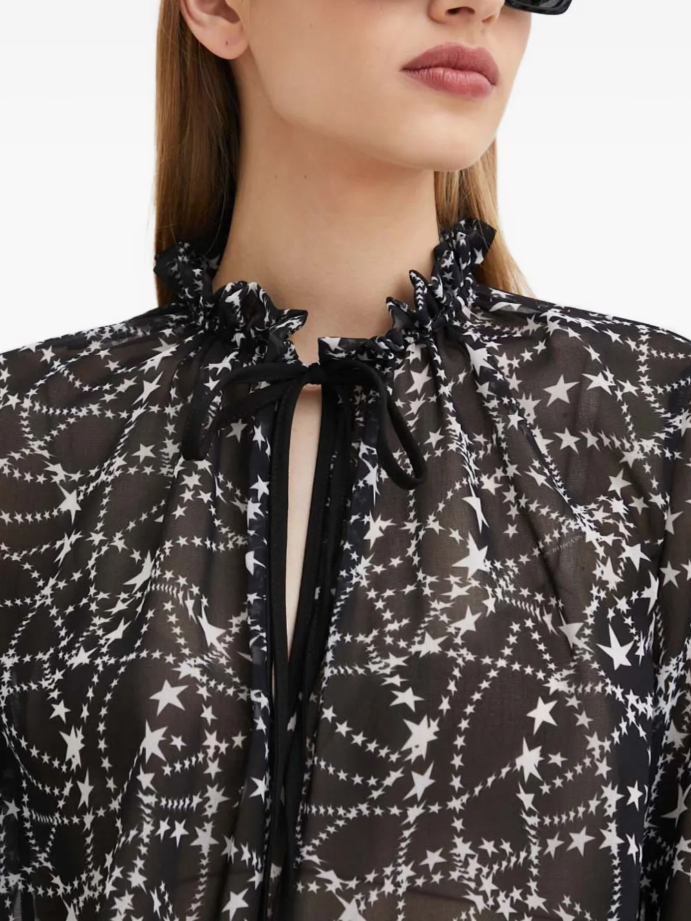 Silvian Heach Colonia blouse met sterrenprint Zwart